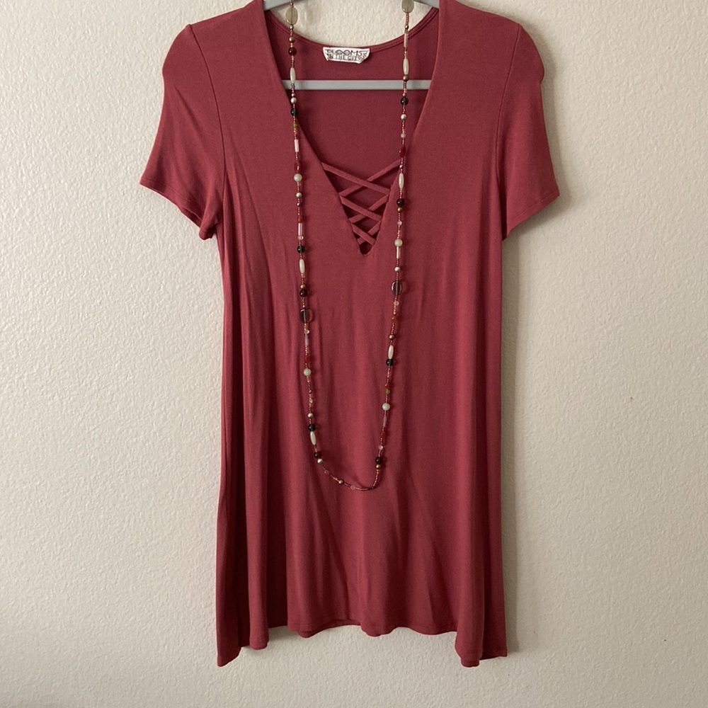 Blooms in the City Dress in Rust Color!
